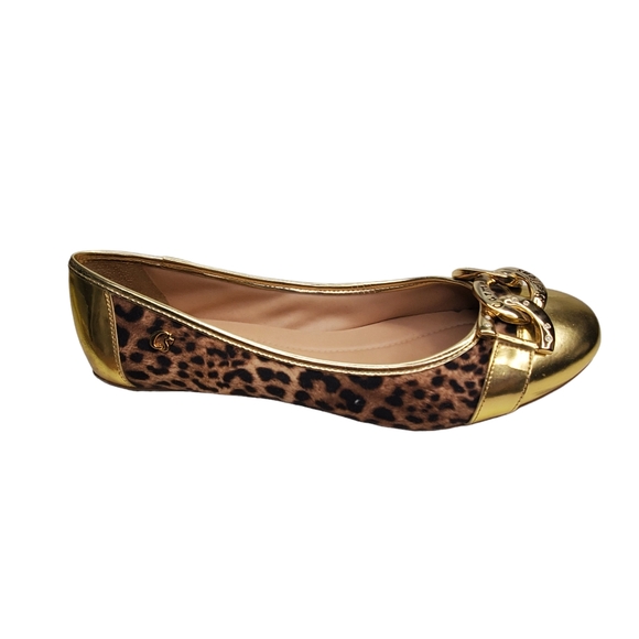 CARMEN STEFFENS Leopard Animal Print Rhinestone Ballet Flats EU 41 US 10 / 10.5 - Picture 5 of 13